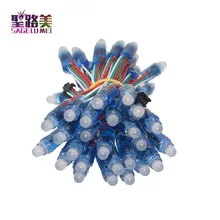 50 pces 12mm ws2811 cor completa conduziu a luz do pixel módulo dc 5v ip68 impermeável rgb cor 2811 1903 ic digital conduziu a luz de natal