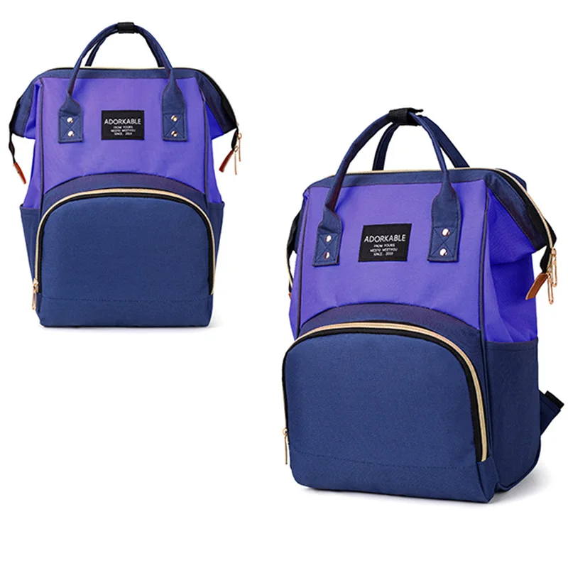 Модная многофункциональная разноцветная подходящая Детская сумка для подгузников Большая вместительная водонепроницаемая сумка для путешествий рюкзак для мамы рюкзак - Цвет: 04
