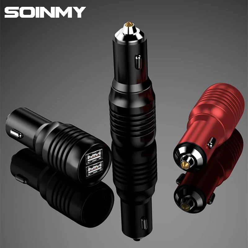 

Soinmy Car Charger For Iphone Huawei Xiaomi 24W 5A Dual Port Mini Fast Car Charger Adapter For Samsung USB charger quick charge