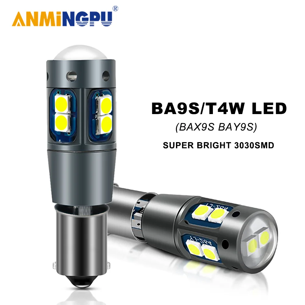 ANMINGPU 2x сигнальная лампа BA9S светодиодные лампы T4W BAX9S BAY9S Led H21W H6W автомобильная