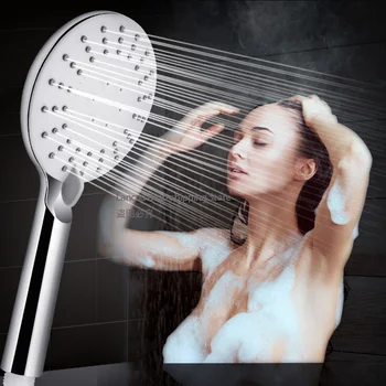 

Wall Mounted Pressure Boost Shower Head Watersaving Bathroom Handheld Durable Pressurized Chrome Plated Shower head