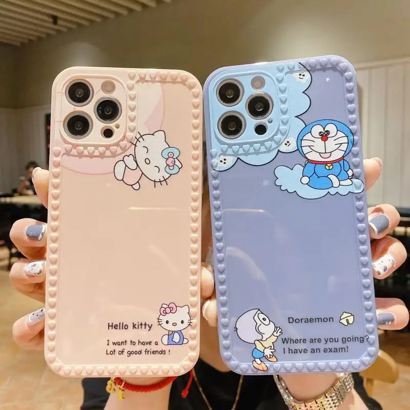 Creative Cartoon Cute Silicone Elastic Soft Case For IPhone 12 11 Pro Mini XR X XS Max 7 8 SE 2020 6 6s Plus Original Cover