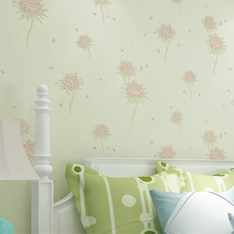 Dandelion Romantic Walltalk Wall Papers Floral Home Decor Papier Peint 3d Flower Wallpaper For Wedding Room Bedroom Walls