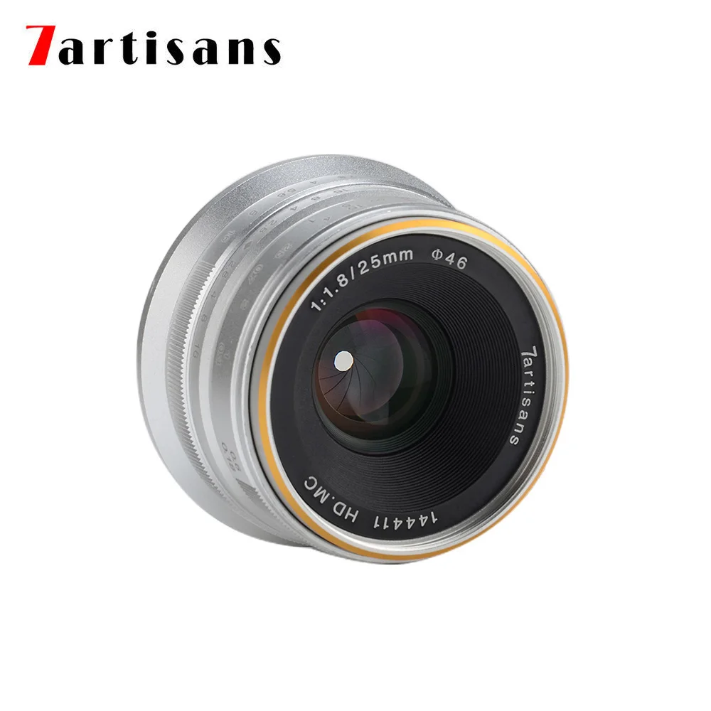 7 ремесленников 25 мм f1.8 Prime объектив для всех одиночных серий для sony E Mount Canon EOS-M Mount Micro 4/3 камеры FUJI A7 A7II A7R A7RII