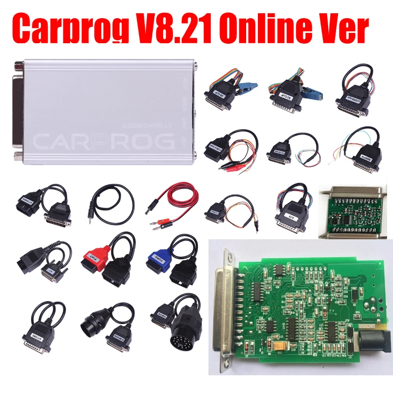 Новый V8.21V10.93 Carprog Полный автомобильный адаптер прог 8 21 с ключом онлайн