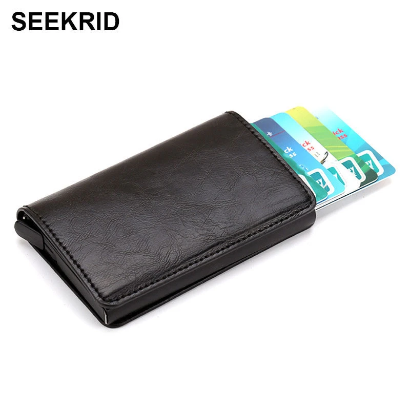 Mens Card Holder Wallet - Mens Leather Money Clip Slim Front Pocket Wallet Magnetic Id Credit Card Holder One Size On Sale Overstock 31805705