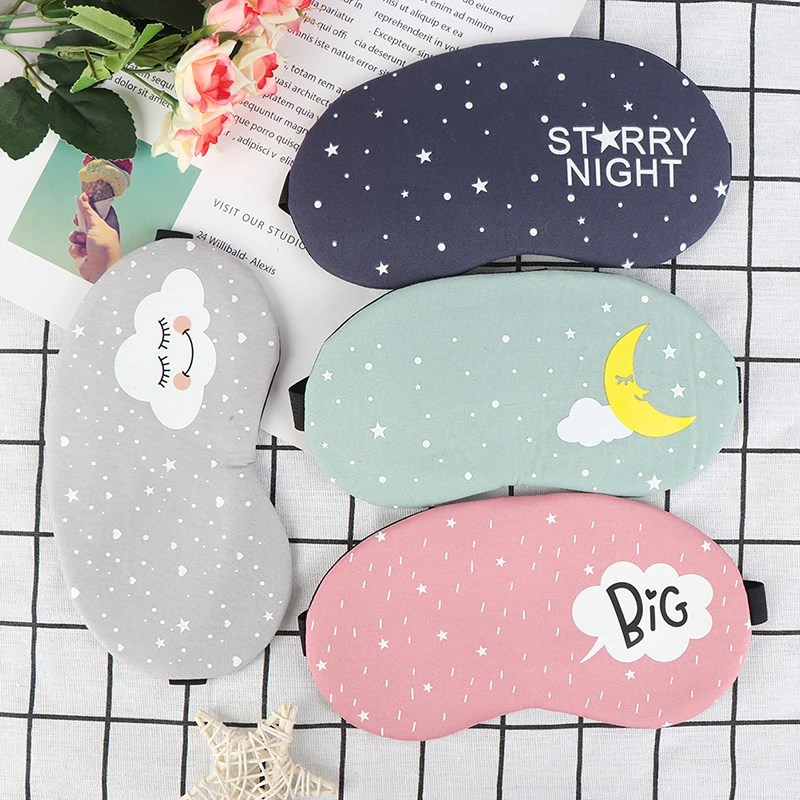1pc Creative Sleeping Mask Eyepatch Eye Cover Cotton Lovely For Travel Relax Aid Patch Shading Unisex | Красота и здоровье