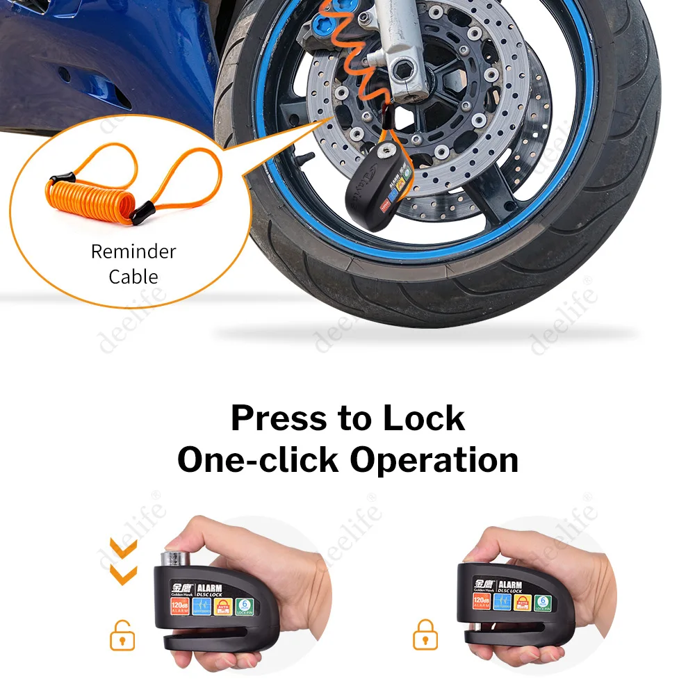Deelife Motorcycle Disc Lock for Motorbike Moto Brake Disk Padlock motorcycle lock motorcycle disc lock motorcycle disc brake lock