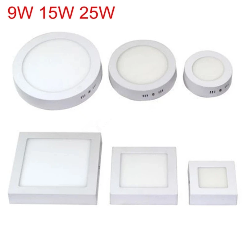 

Светодиодный потолочный светильник Светодиодные лампы 9W 15W 25W AC90-260V поверхностного монтажа флеш лампада светодиодный Панель светильник для Спальня