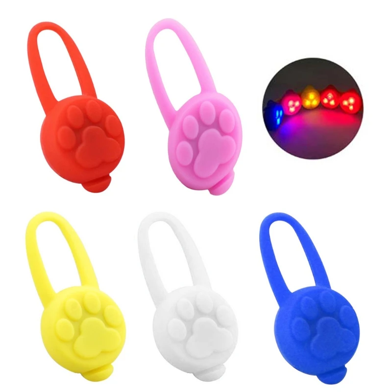 Collar de perro con luz LED antipérdida, colgante luminoso, foco de silicona intermitente