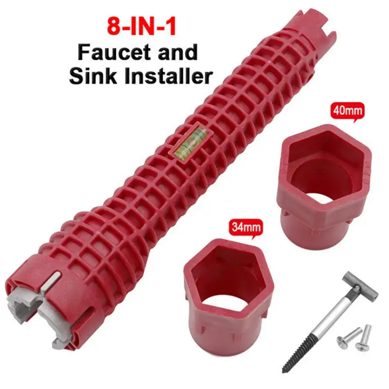 2020 NEW 8 In 1 Flume Wrench Anti-slip Kitchen Sink Repair Bathroom Faucet Assembly Plumbing Installation | Инструменты