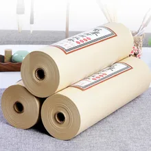Papel de arroz chinês metade maduro, folha de ouro xuan para pintura de caligrafia, rolo de papel de arroz com ponto de ouro disperso