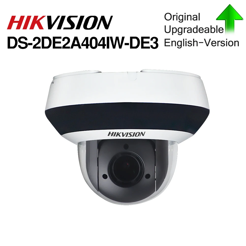 Hikvision оригинальная PTZ IP камера DS-2DE2A404IW-DE3 4MP 4X zoom сеть POE H.265 IK10 ROI WDR DNR купольная CCTV PTZ камера