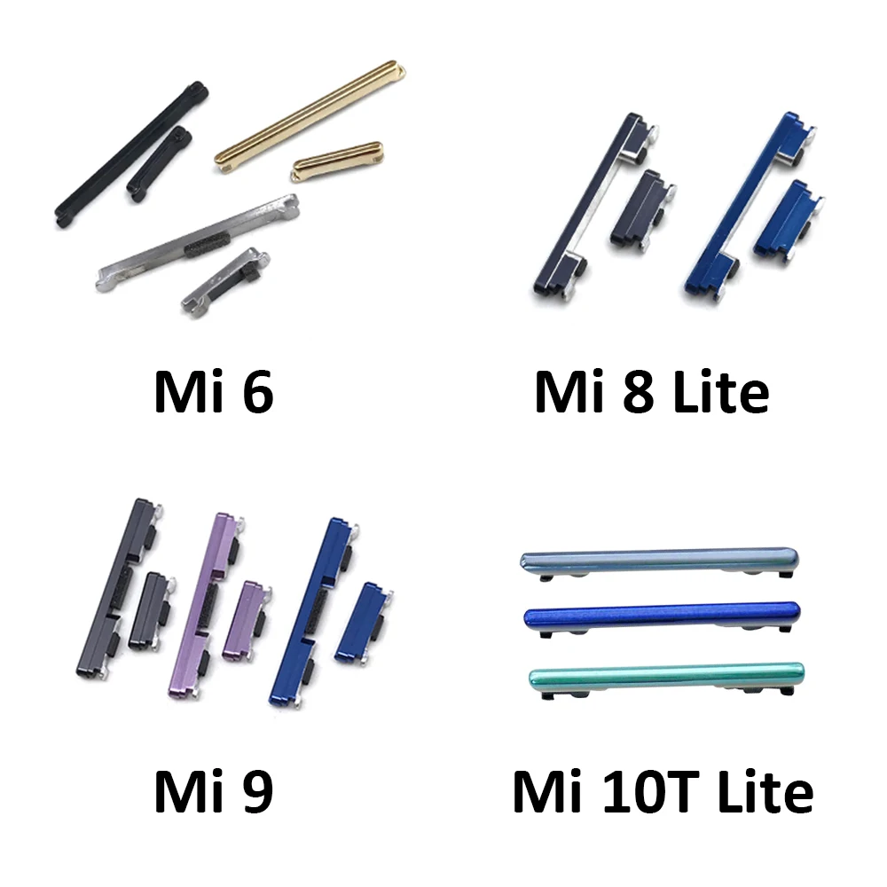 Nuovo Tasto Pulsante Di Accensione Per Xiaomi Mi A2 6 6X 9 8 10T Lite Max 3 Riproduci Volume Pulsante Di Accensione Sostituzione Tasto Laterale