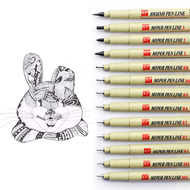 Pigma Micron ручка в стиле аниме вкладышей для рисования искусство маркеры манга