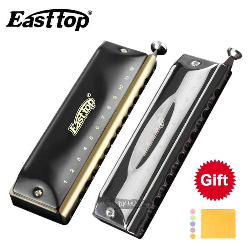 Профессиональная Хроматическая гармоника Easttop с 12 отверстиями 48 тонов губная