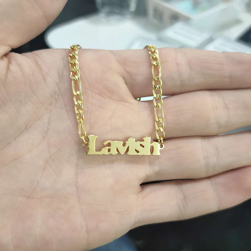 

Personality Custom Name Anklet For Women Gold Silver Color Stainless Steel Leg Chain Female Curb Ankle Bracelet Foot Jewelry