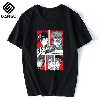 

Japan Harajuku Streetwear Cotton Camisetas Hombre Men Vaporwave Anime Shirt Jojos Bizarre Adventure Vintage Men Manga T-shirt