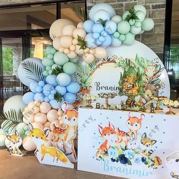 

Macaron Blue Orange Balloons Garland Arch Baby Shower Party Birthday Decoration Globos Inflator Adult 30Th Anniversary Supplies