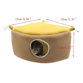 

Durable Diamond Velvet Pet Hammock Cute Attractive Cake Shape Pet Hammock To Small Animals For Birds Small Pets Yellow