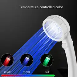 Спа Ванна светодиодный рассеиватель для душа стоп переключатель воды Датчик Температуры Изменение цвета фильтр Ручной смеситель для душа
