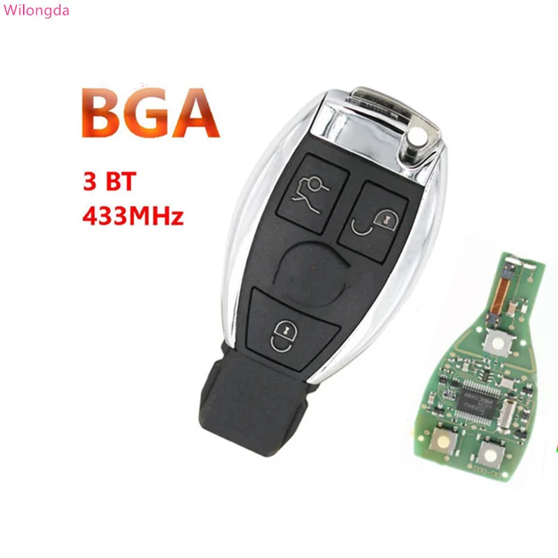 Wilongda Smart Remote Key 3 кнопочный ключ автомобиля 315 МГц 433 автомобиль аксессуар для Mercedes Benz BGA Год 2000 + ключ