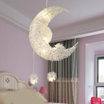 

Fixture Lighting LED Home Lights Nordic Artistic LED Aluminum Moon Chandelier Golden Hanging Lamps Decorative Ceiling Lamps New