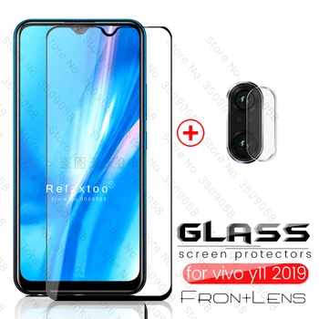 Перейти на Алиэкспресс и купить 2-в-1 полная Защита экрана для vivo Y11 2019 Защитное стекло для объектива камеры Vivo y11 vivo y 11 Y 11 защитная пленка