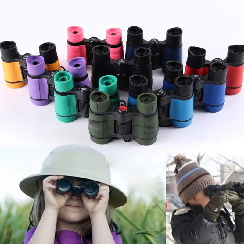 

Kids Children Compact ZoomBinoculars 4x30 Toy Color Rubber Handle Slip High Resolution Viewing Angle Outdoor Games Boy Girl FDX9
