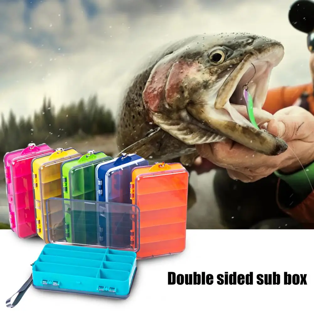 Double-sided Fishing Lure Box Large Capacity Lightweight ABS Bait Lure  Fishhook Storage Case Fishing Tackle Boxe Angling