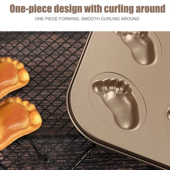 

Kitchen Non Stick 6-cup Pan Bakeware Cake Mould Shell Donut Banana Shaped Flower Hollow Flower Muffin Cookie Baking Tray J2Y