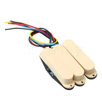 

White Metal Plastic Electric Guitar Pickup Single Coil SPDA-IV Alnico 5