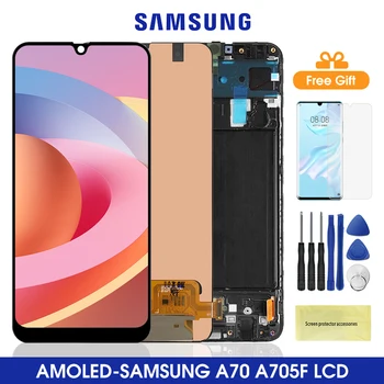 

6.7'' AMOLED A705 Lcd For Samsung Galaxy A70 LCD Display Touch Screen Digitizer Assembly For Samsung A705 A705F A705FD Lcds