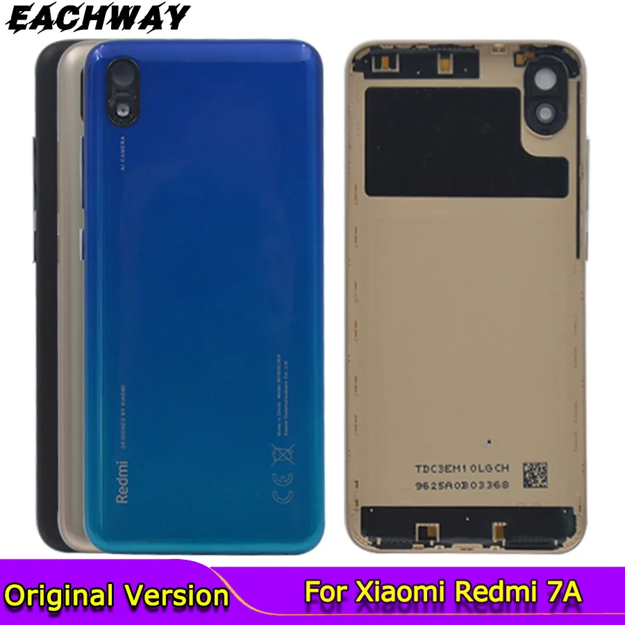 Корпус для Xiaomi Redmi 7A задняя крышка аккумулятора сменные детали чехол с кнопками
