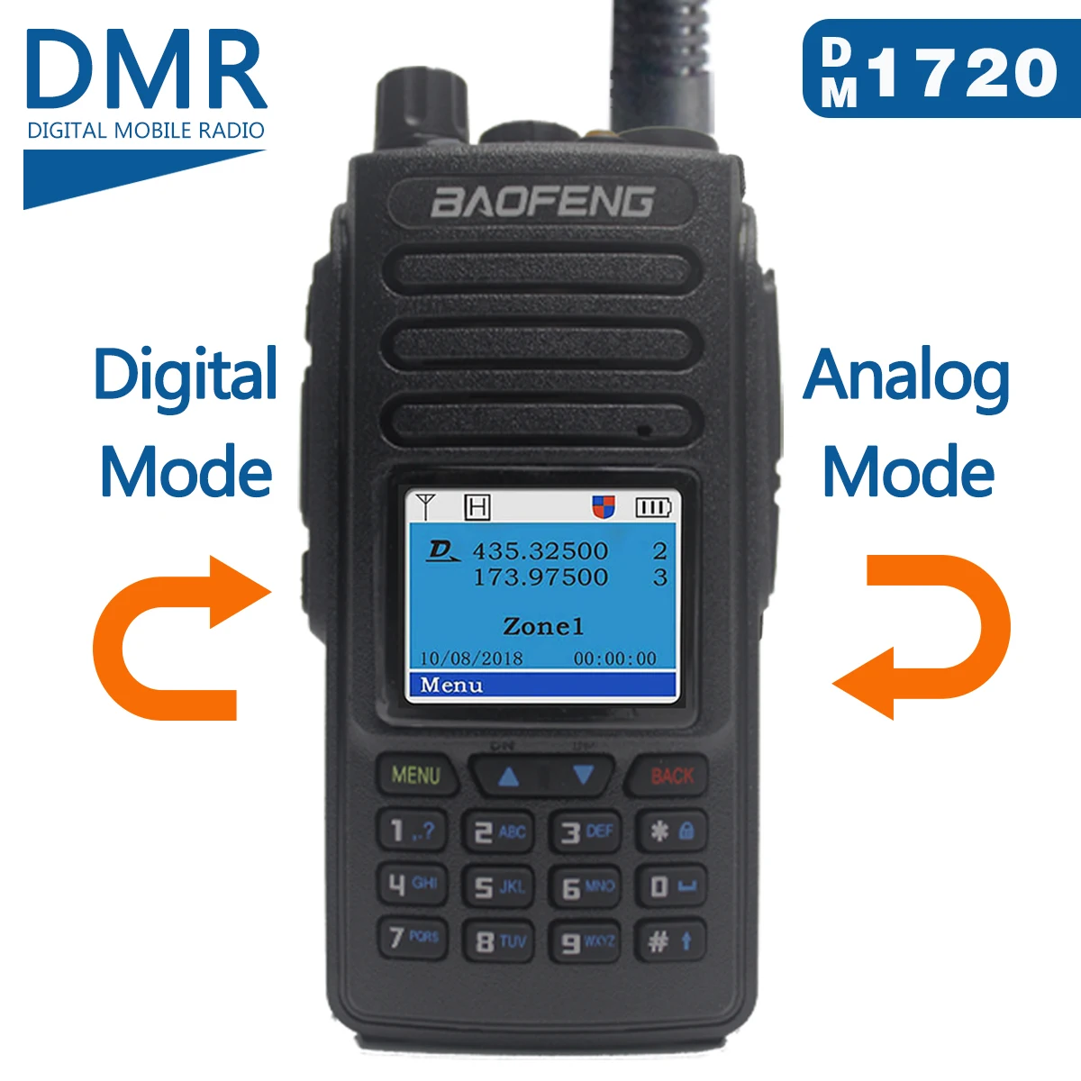 Atualização de Dm-1801 Baofeng Walkie Talkie Duplo Tempo Slot Dmr Digital - Analógico Repetidor Dm-1701 Rádio 2021 Dm1701 Dm-1702 Gps 7 duplo tempo slot dmr digital analógico dmr
