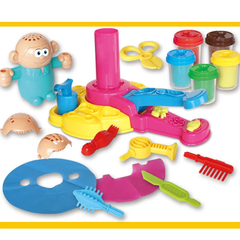 1 компл. Лепка глиняные игрушки развивающие роль пали DIY Парикмахерская модель для детей Дети Горячая Распродажа