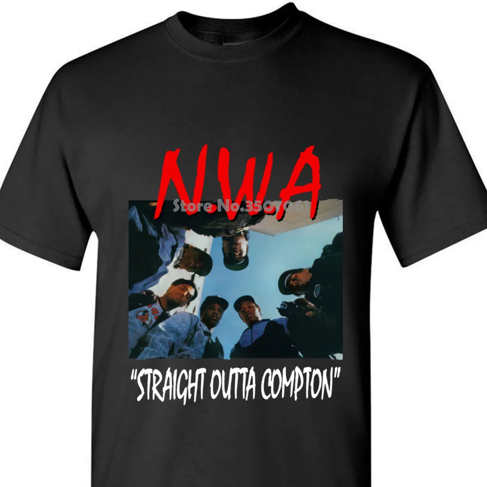 

Nwa ( N W A ) Straight Outta Compton T Shirt Men Hip Hop Rap Gift Casual Tee Usa Size S 3xl Men's High Quality Tees coat tops