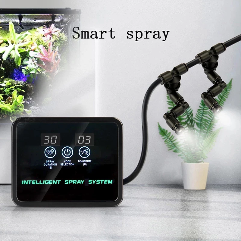 Sprayer Sprinkler-System Automatic-Watering-Potted Aquarium Garden Touch-Screen Tropical-Rain-Forest