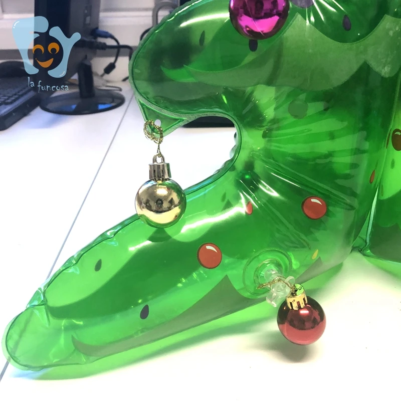 1" 46 см мини домашний магазин бар Новогоднее Рождественское украшение Надувная Елочная игрушка с маленьким DIY бантом шар украшения