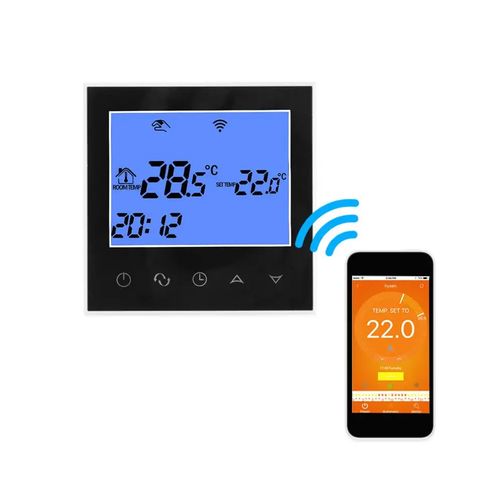 

Electric Heating Thermostat with Touchscreen Smart WIFI Programmable Temperature Controller with LCD Display 16A 200-240V