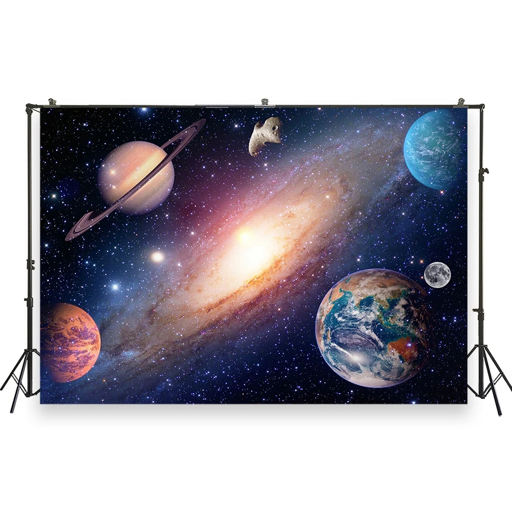 HUAYI Photo Background Newborns Cosmic Planet Pilot Photography Backdrops Outer Space Custom Studio Photobooth Backdrop XT-6794 |