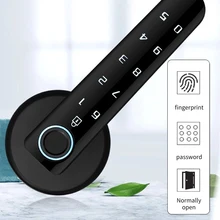 Cerradura biométrica con contraseña y huella dactilar para el hogar, cierre de puerta inteligente de seguridad, electrónico, con huella dactilar