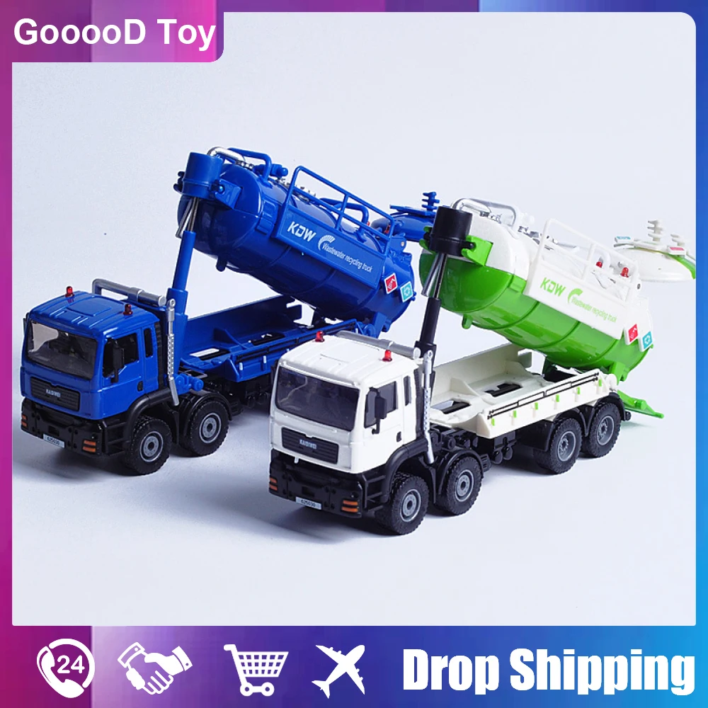 1/50 Car Truck Model Alloy Waste Water Recycling Car Environmental Protection Car Model Alloy Engineering Car Simulation Toys