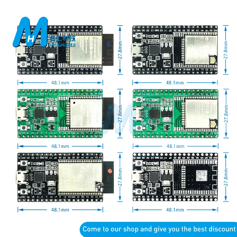 Green/Black WROVER ESP-WROOM-32D ESP-WROOM-32U ESP32-DevKitC Development Board WIFI+Bluetooth IoT NodeMCU-32 ESP32 ESP8266 | Электронные