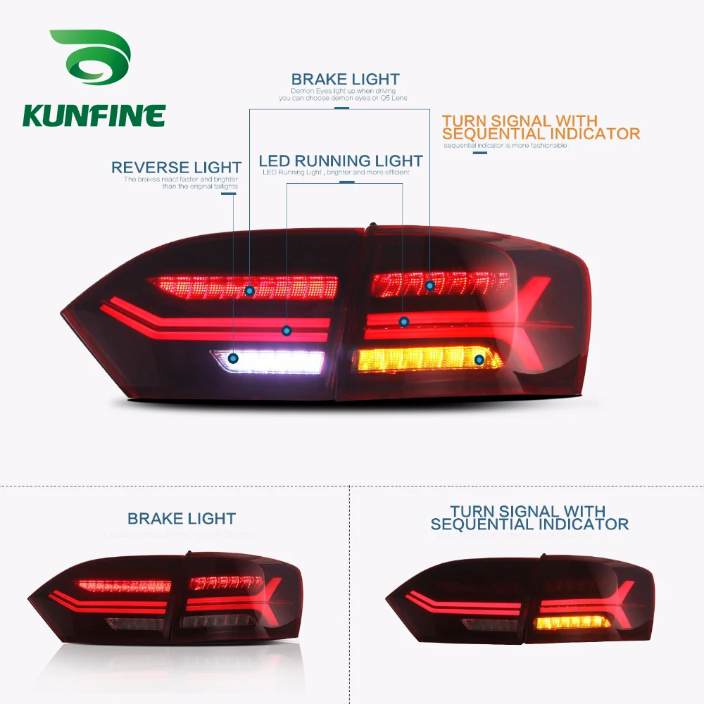 Car Tail Light Assembly For VW Jetta MK6 Sagitar 2012-2014 Brake Light With Turning Signal Light Car led Tail light
