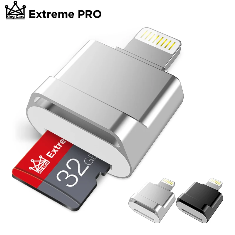 Mini Card reader OTG For iPhone TF Card 8GB 16 32 64 128 256GB GB Plug&Play Lightning to MicroSD Adapter No Need Driver best memory card for mobile