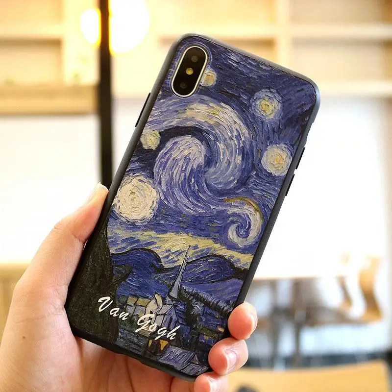 Подходит для iPhone 8 plus, чехол для мобильного телефона, мягкий силиконовый чехол с защитой от падения и рельефным рисунком 6/7/X/XR, матовый чехол для мобильного телефона - Цвет: Синий