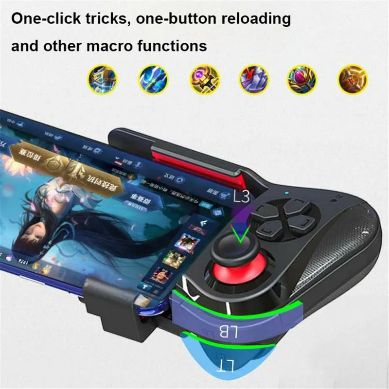  Mocute 059 One-handed Wireless Bluetooth Gamepad Joystick for Android IOS Phone PUBG Game Pad Recha