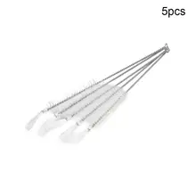 Новая нейлоновая щетка для пробирки с металлической ручкой, щетка для чистки бутылок, длина 23 см, промышленная щетка для очистки соломы, 5 шт
