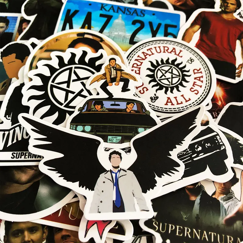 50 шт. Сверхъестественное SPN 90s письмо аниме Винтаж Пастер подарок косплей забавные наклейки Скрапбукинг Diy стикеры телефон ноутбук Водонепроницаемый